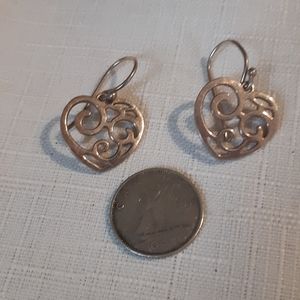 Sterling Heart Pierced Earring